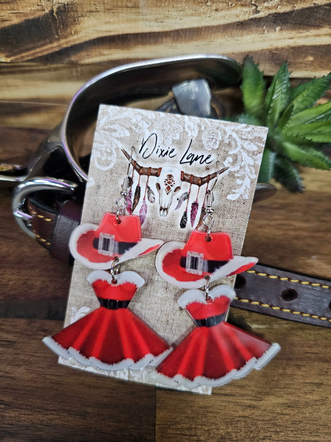 Cowgirl Christmas Earrings