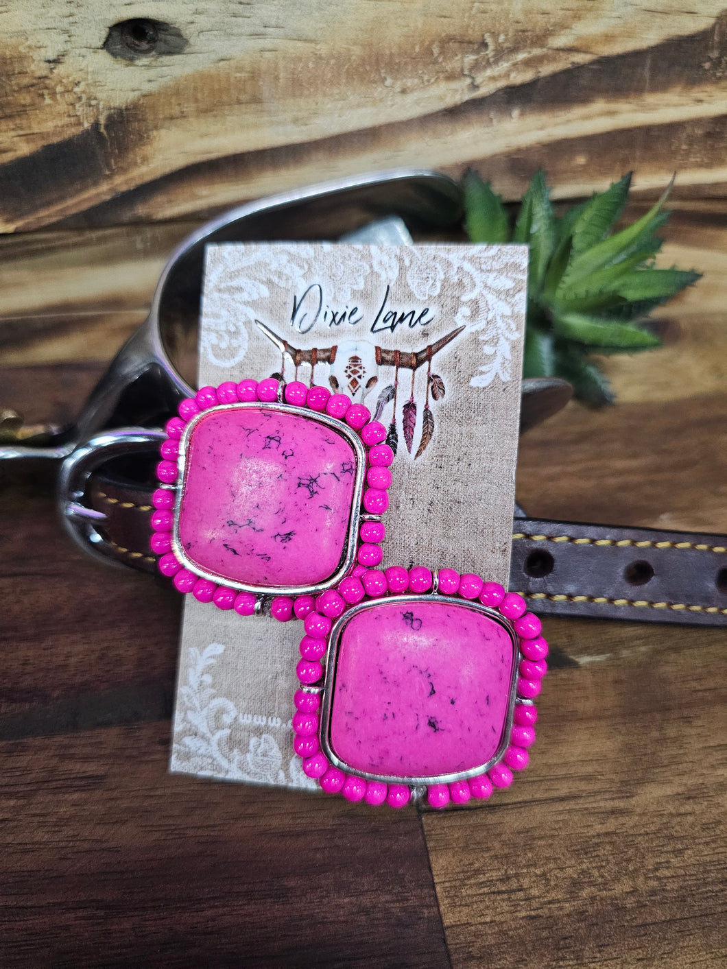 Pink Statement Mega Studs