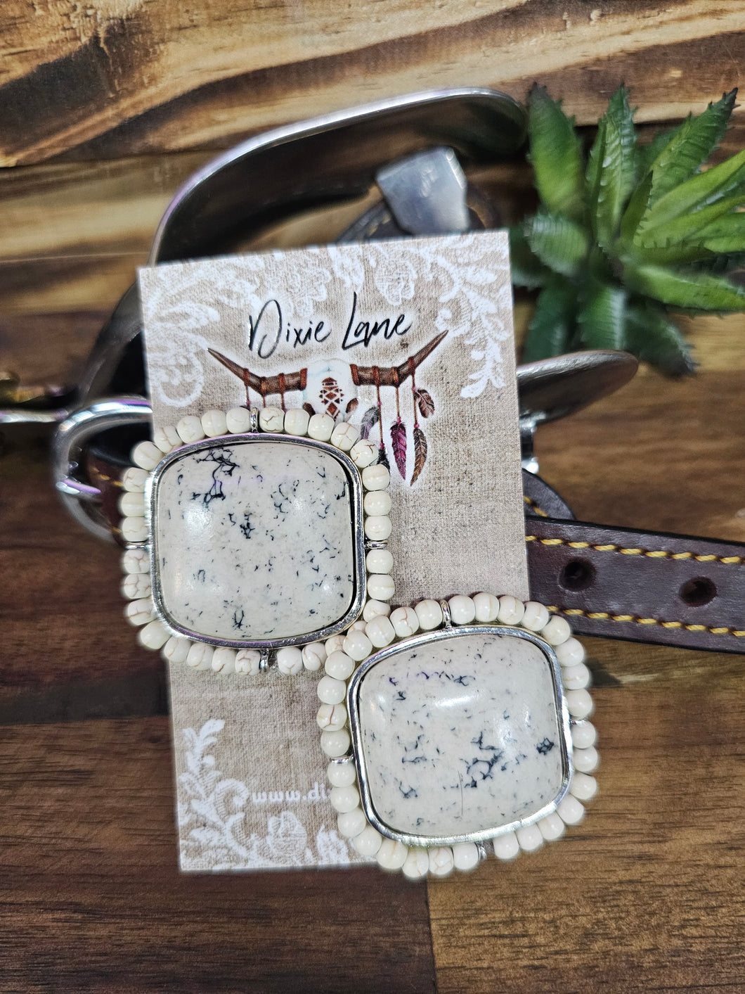 White Statement Mega Studs