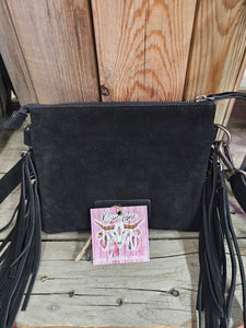Boot Stitch Crossbody Bag - Black