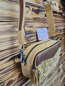 Boot Stitch Shoulder Bag - Camel