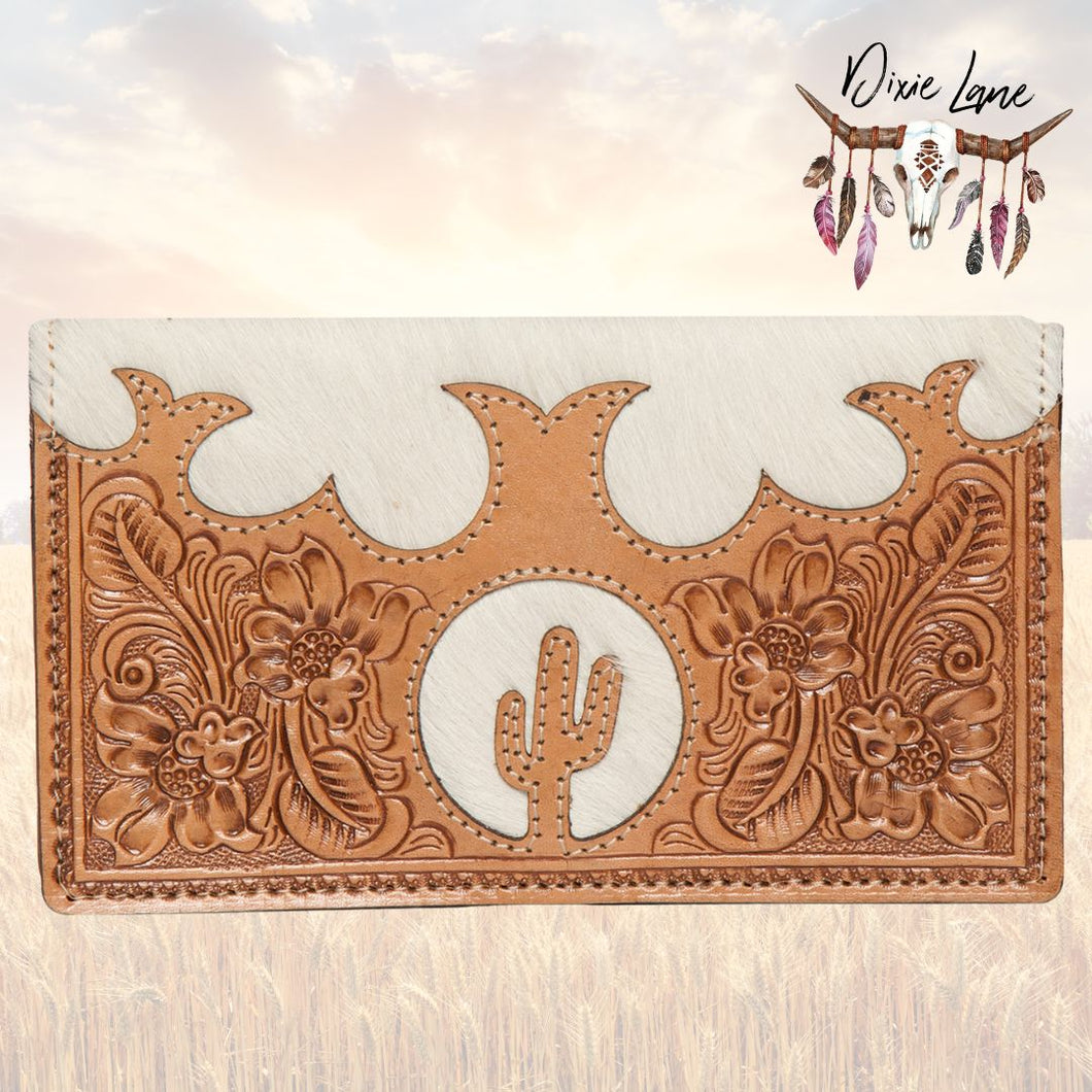 Cactus Leather & Hide Wallet - Tan
