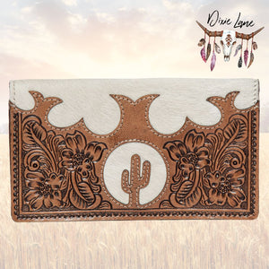 Cactus Leather & Hide Wallet - Brown