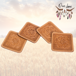 Tooled Leather Coasters