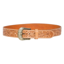 Load image into Gallery viewer, Tooled Leather Belt - Tan

