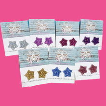 Load image into Gallery viewer, Star Glitter Studs
