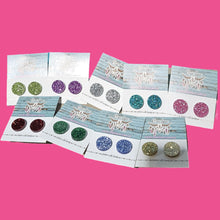 Load image into Gallery viewer, Circle Glitter Studs
