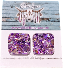 Load image into Gallery viewer, Square Confetti Studs
