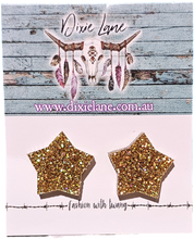 Load image into Gallery viewer, Star Glitter Studs
