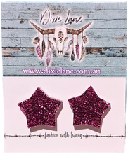 Load image into Gallery viewer, Star Glitter Studs
