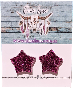 Star Glitter Studs