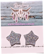 Load image into Gallery viewer, Star Glitter Studs
