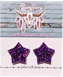 Star Glitter Studs