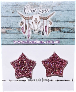 Star Glitter Studs