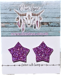 Star Glitter Studs