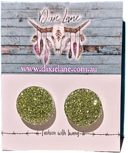 Circle Glitter Studs