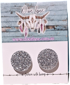 Circle Glitter Studs