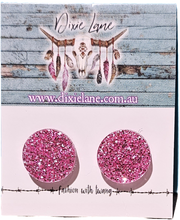 Load image into Gallery viewer, Circle Glitter Studs
