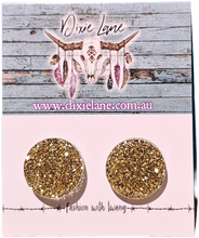 Load image into Gallery viewer, Circle Glitter Studs
