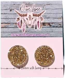 Circle Glitter Studs