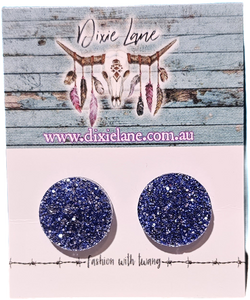 Circle Glitter Studs