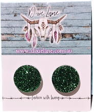 Load image into Gallery viewer, Circle Glitter Studs
