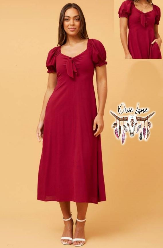 Mary dress - Burgundy