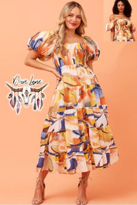 Andi dress - Multi Blue