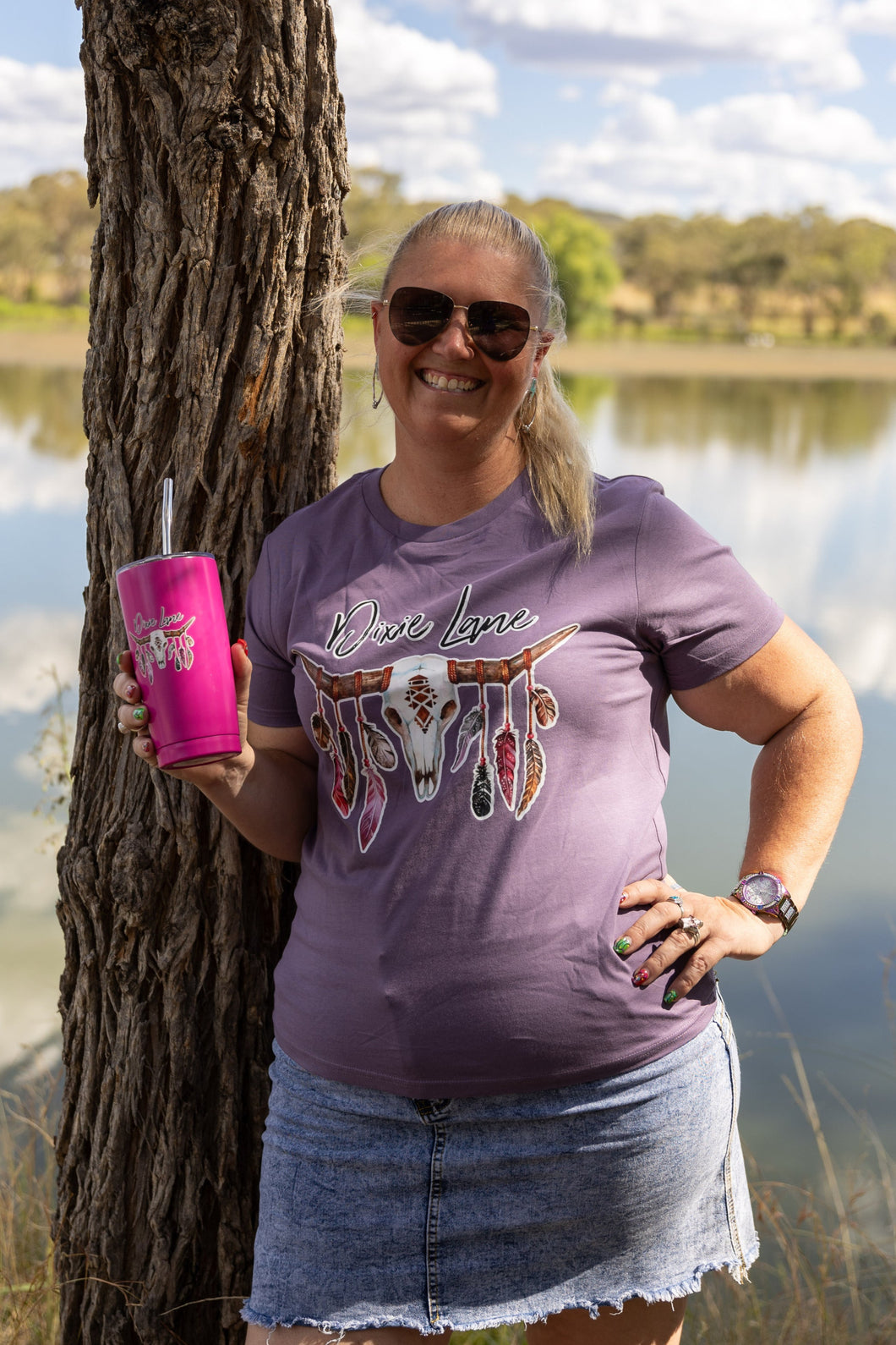 Dixie Lane Logo T - Mauve