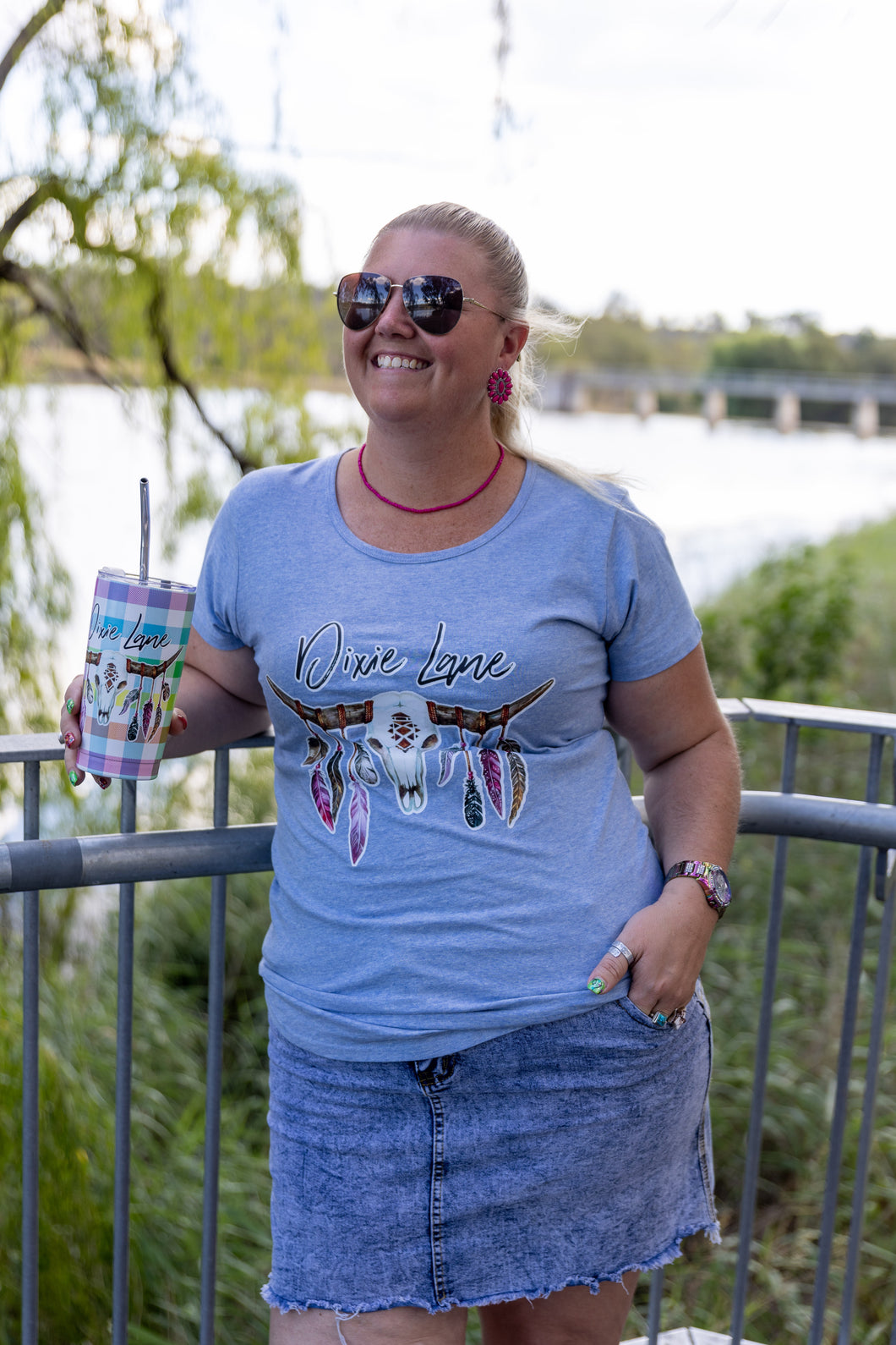 Dixie Lane Logo T - Blue