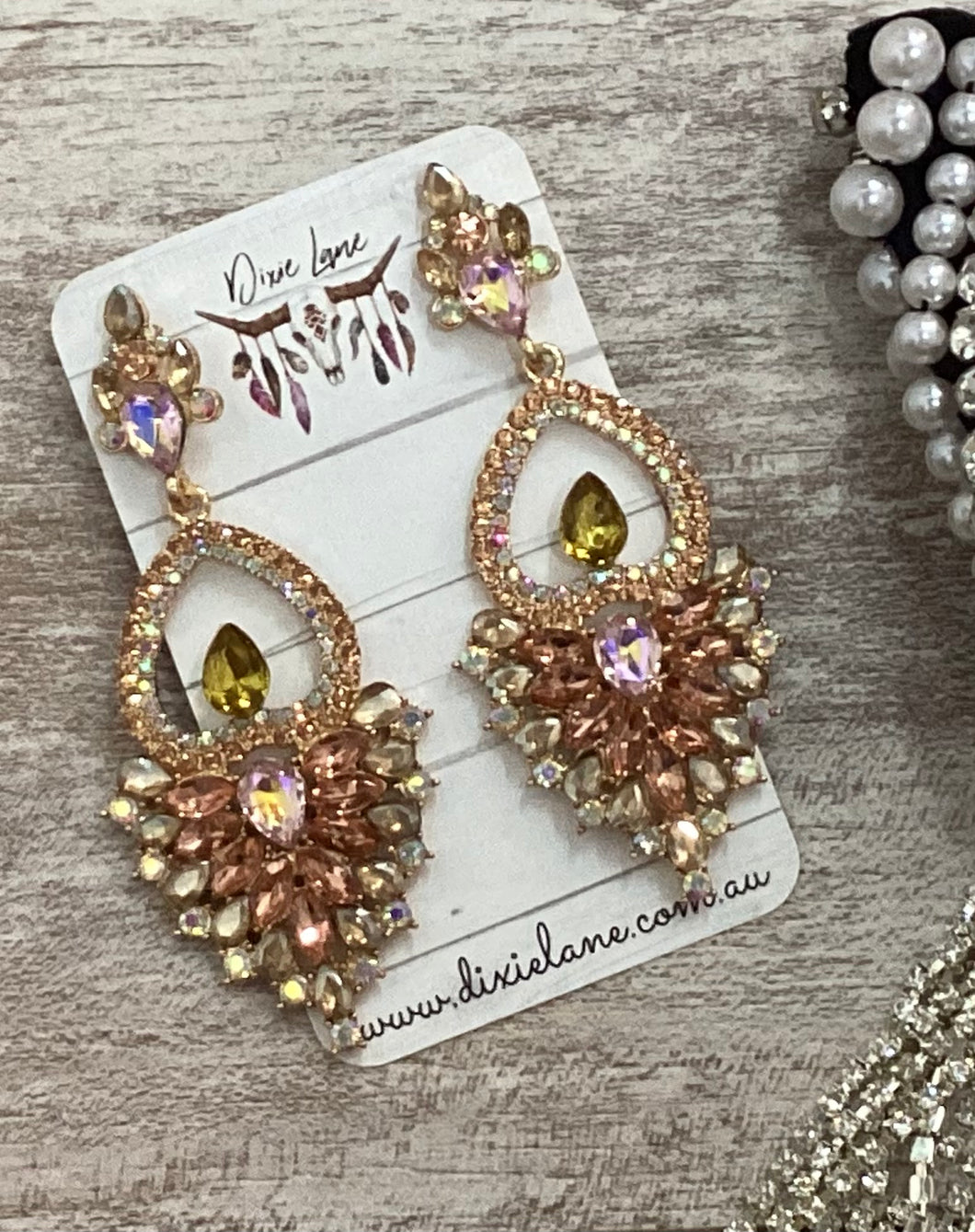 Green Champagne Earrings