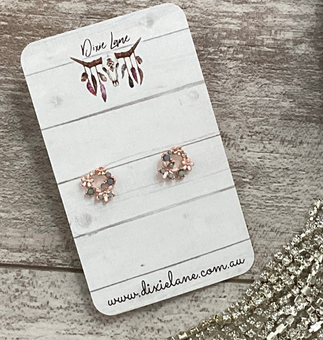 Floral Gold Studs