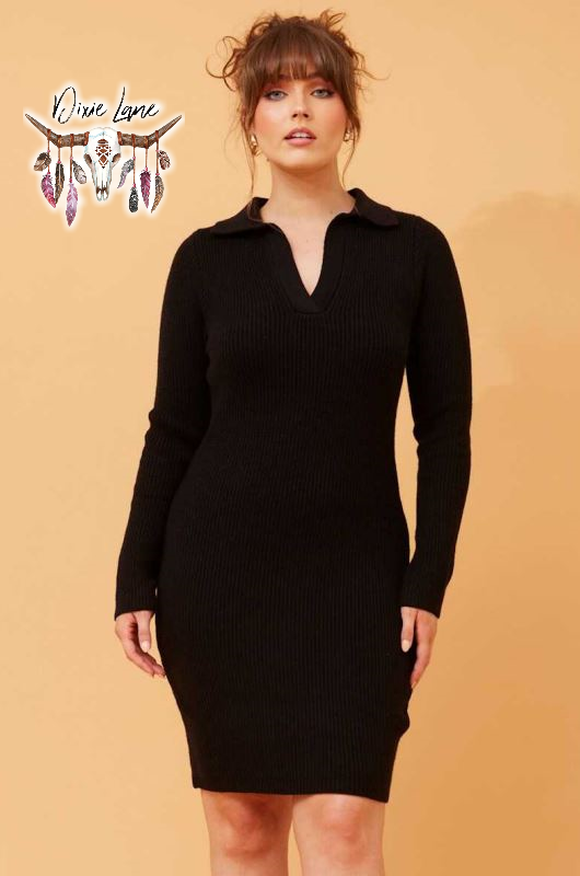 Casey Knit Dress - Black Dixie Lane AUS Casey Knit Dress - Black Dixie Lane AUS