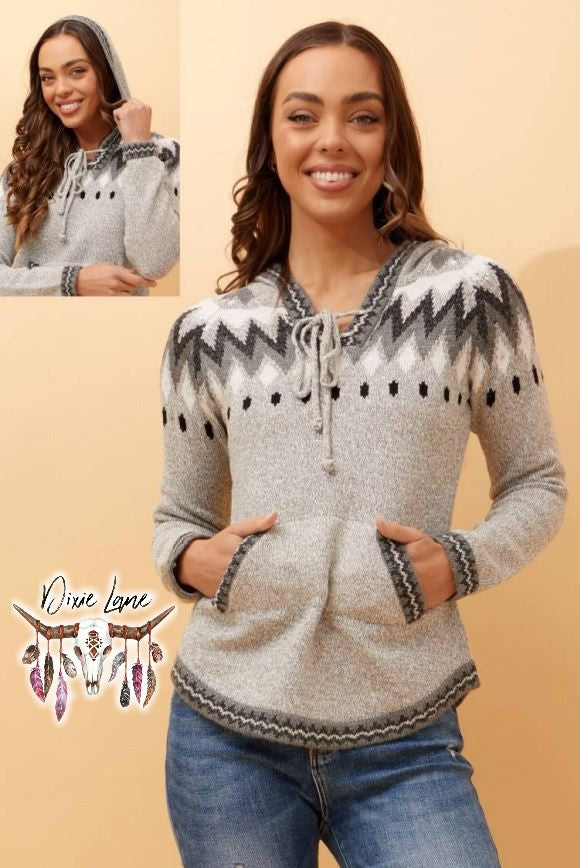 Abbie Hooded Knit Pullover
