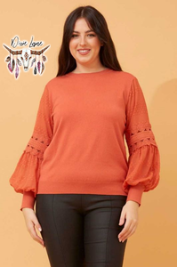 Kelsey Top - Burnt Coral
