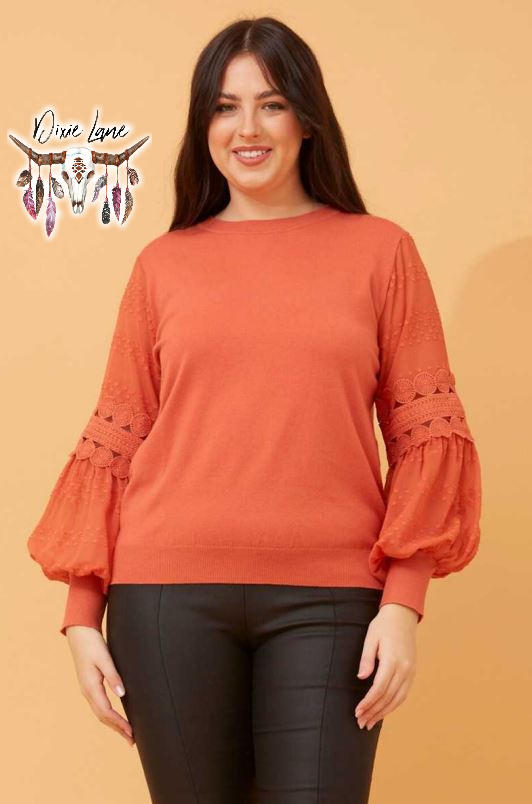 Kelsey Top - Burnt Coral