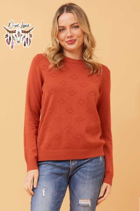 Kerri Knit Jumper - Burnt Orange