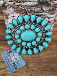 Turquoise Concho Hair Clip