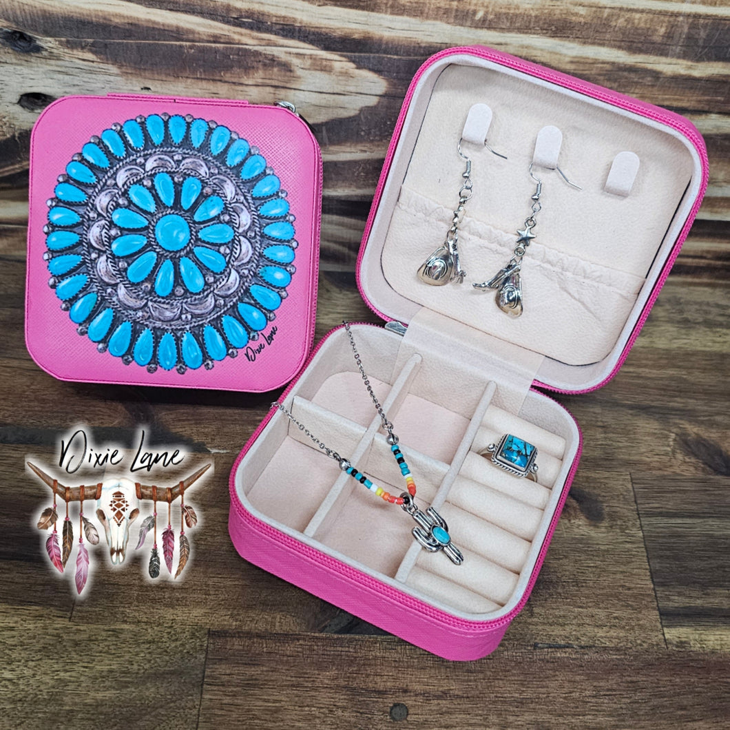 Mini Jewellery Case - Turquoise Concho
