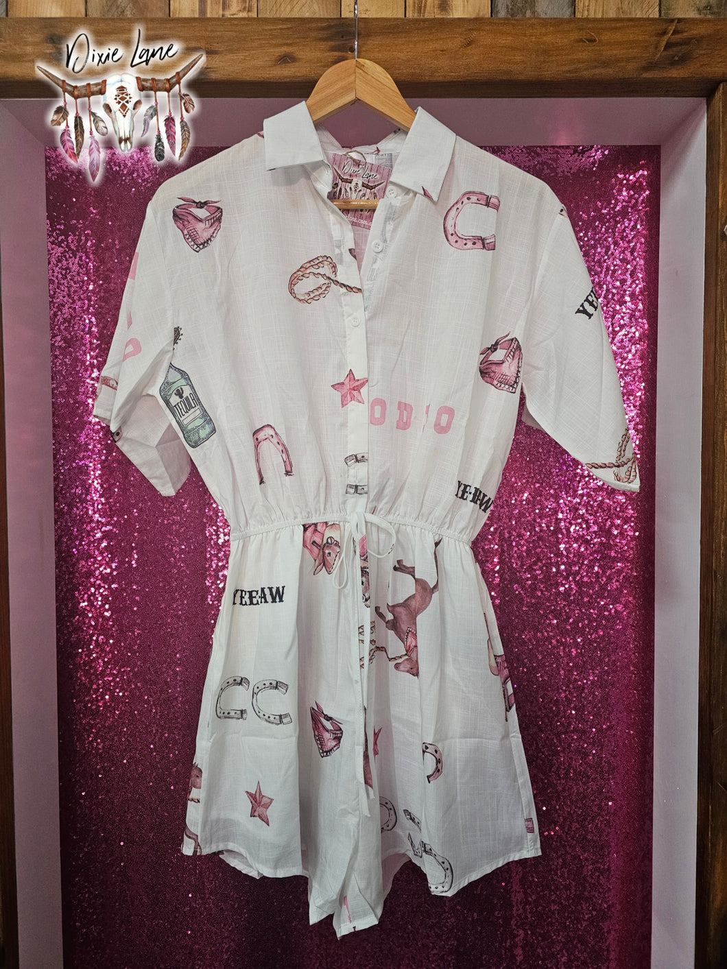 Rodeo Playsuit - White