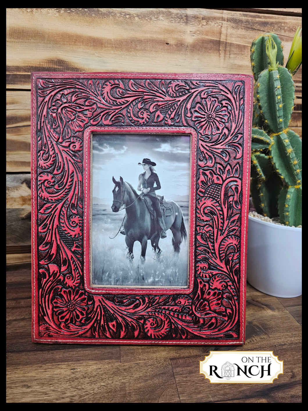 Tooled Leather Photo Frame