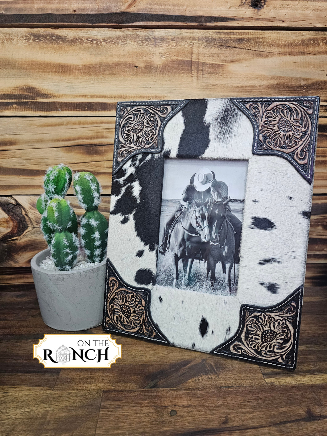 Cowhide & Leather Photo Frame