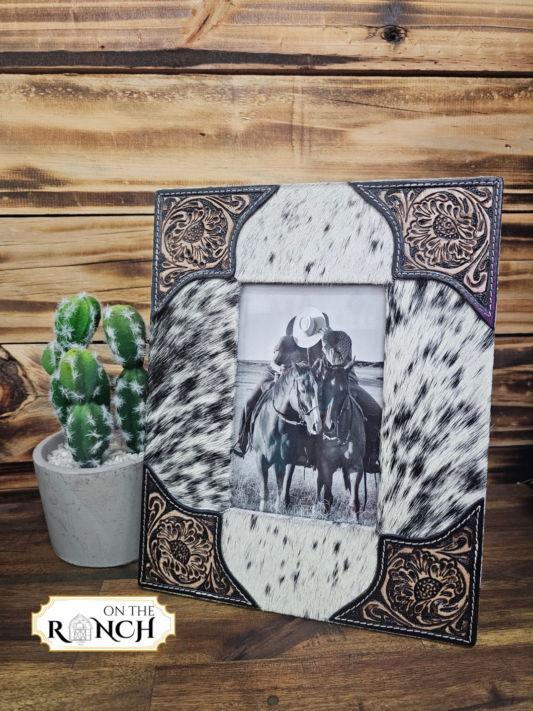 Cowhide & Leather Photo Frame