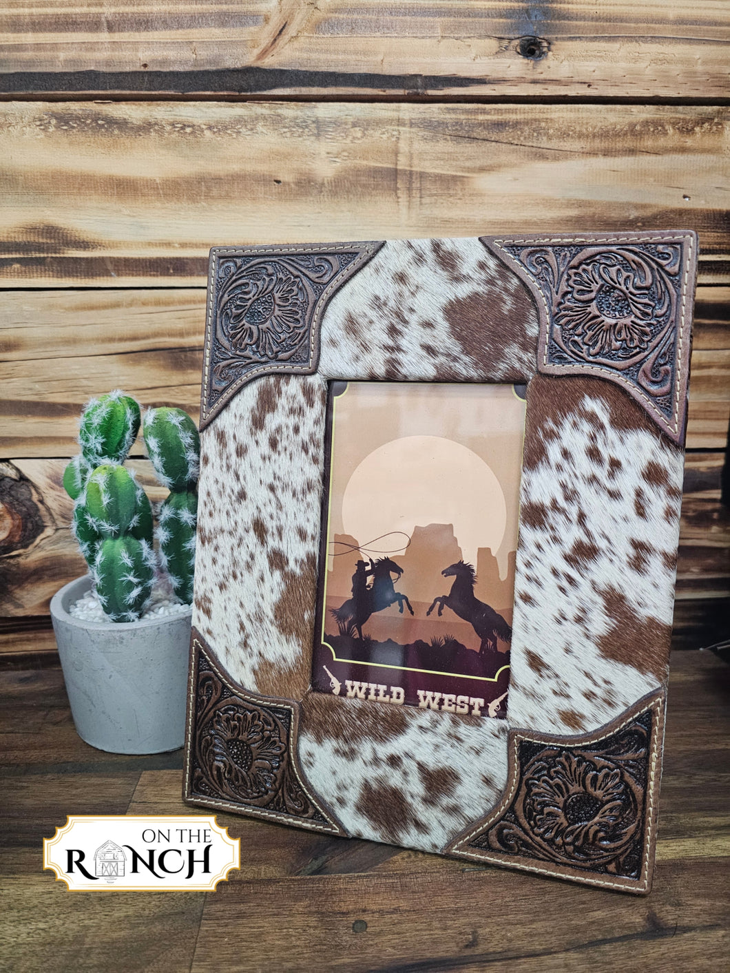 Cowhide & Leather Photo Frame