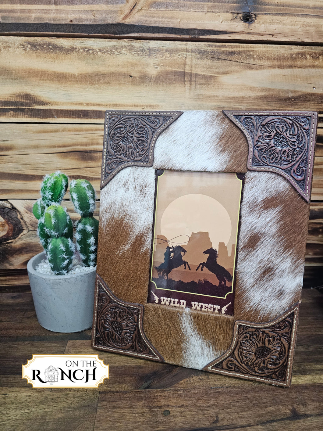 Cowhide & Leather Photo Frame
