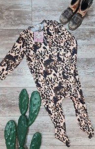 Cow Print Baby Romper