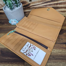 Load image into Gallery viewer, Tooled Leather &amp; Hide Wallet
