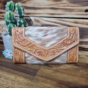 Tooled Leather & Hide Wallet