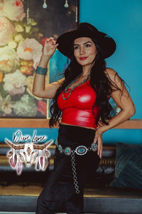 Cosmic Cowgirl Crop - Red