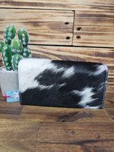 Load image into Gallery viewer, Turquoise Leather &amp; Hide Wallet

